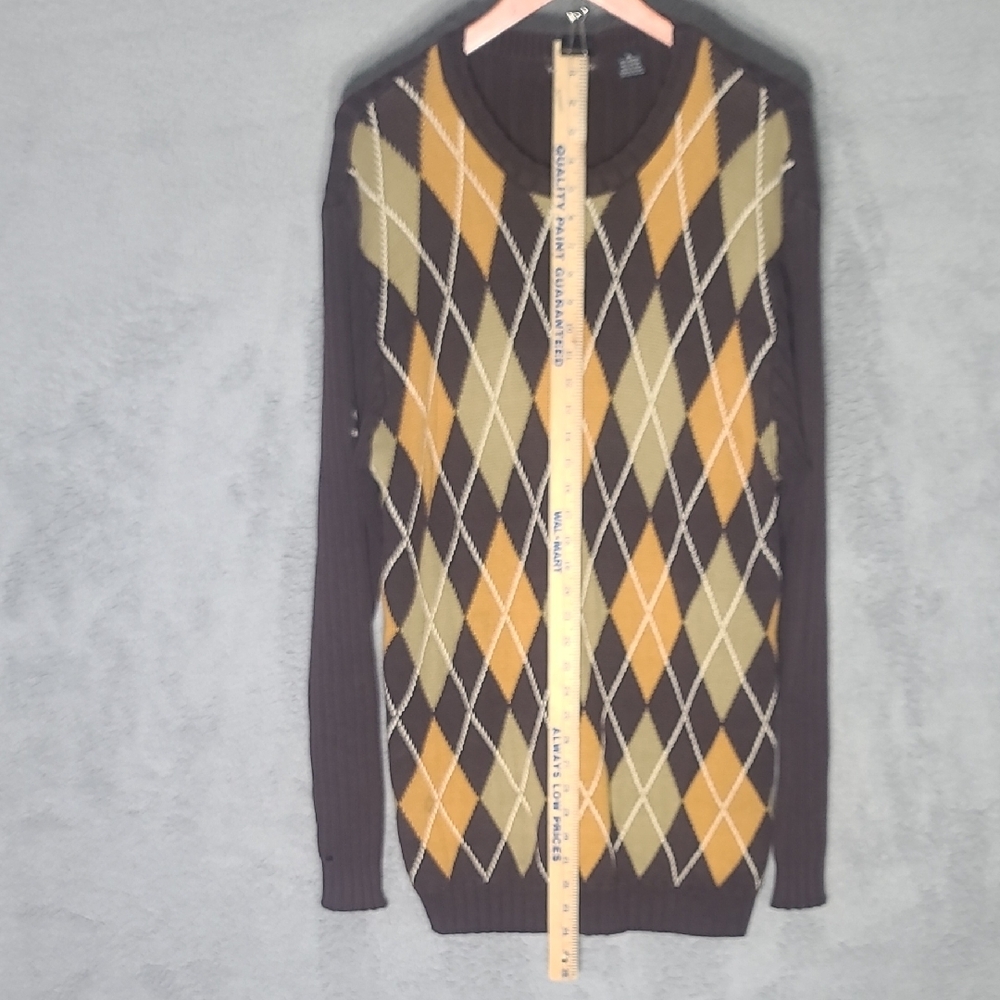 Enyce - Argyle Pattern Sweater - Black, Gold, Tan - Picture 4 of 7